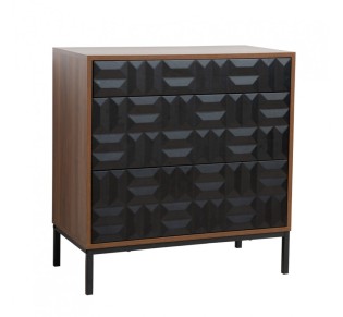 ZUMA PEDESTAL WALNUT BLACK 75,5x40xH79cm