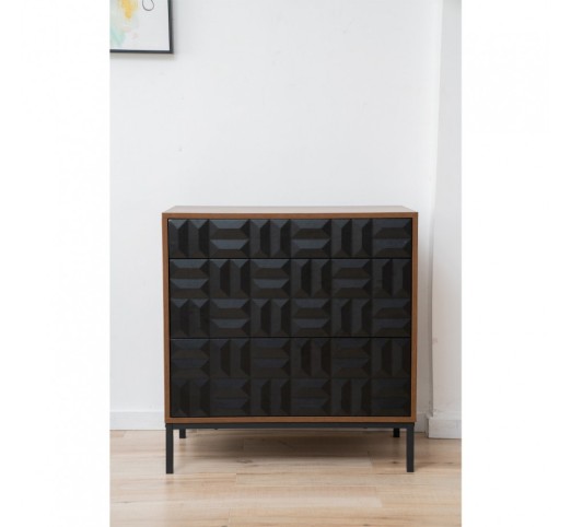 ZUMA PEDESTAL WALNUT BLACK 75,5x40xH79cm