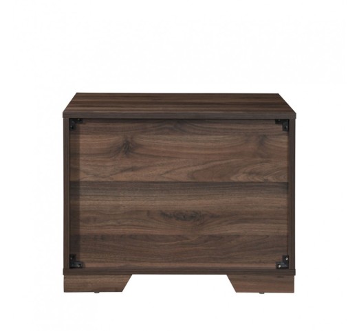 GROOVES NIGHTSTAND 2DRAWERS WALNUT GREY 60x45xH47cm