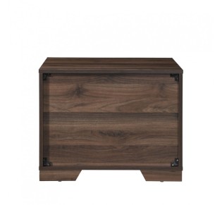 GROOVES NIGHTSTAND 2DRAWERS WALNUT GREY 60x45xH47cm