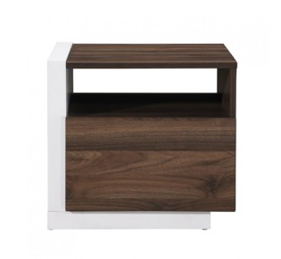 DOBLE NIGHTSTAND 1DOOR WALNUT WHITE 46x40xH43cm