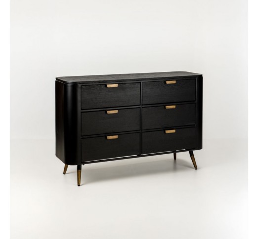 COLOMBO PEDESTAL BLACK GOLD 118x39xH77cm