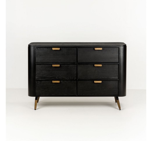 COLOMBO PEDESTAL BLACK GOLD 118x39xH77cm