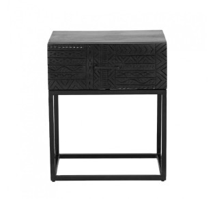 AZTEC NIGHTSTAND 1DRAWER BLACK 50x35xH60cm 2