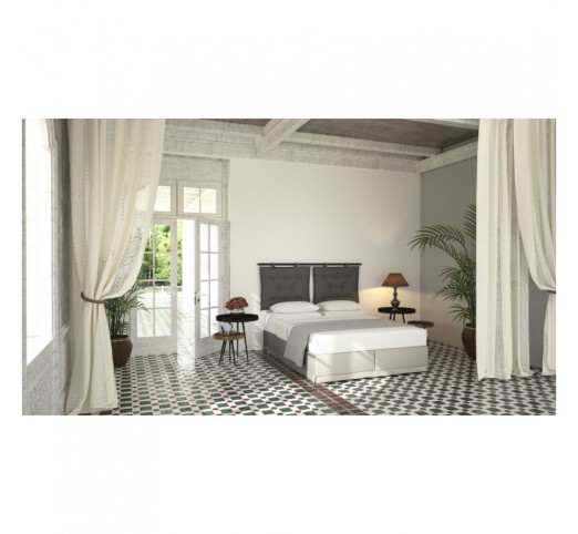 INTERNO ΒΑΣΗ ΜΕ ΑΠΟΘΗΚ. ΧΩΡΟ 160x200cm OFF WHITE 16-950 160x200xH34cm