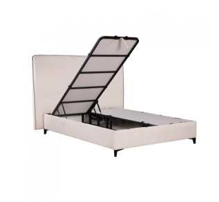 COLOMBO BED WITH STORAGE (FOR MATTRESS 160x200cm) OFF WHITE 06-900 BLACK 170x210xH120cm