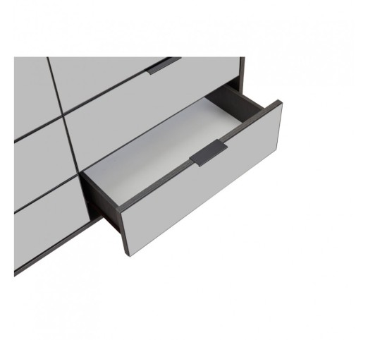 SPECCHIO ΣΥΡΤΑΡΙΕΡΑ 6ΣΥΡΤΑΡΙΑ ΜΑΥΡΟ OAK ΚΑΘΡΕΠΤΗΣ 120x39xH80cm