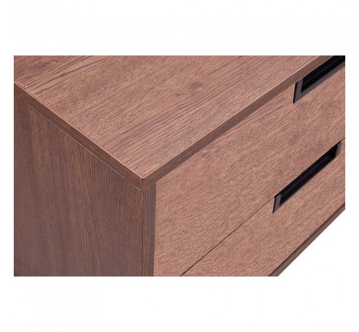 NUEZ NIGHTSTAND 2DRAWERS WALNUT 58x39xH55cm