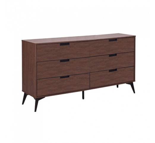 NUEZ PEDESTAL 6DRAWERS WALNUT 137x39xH83cm