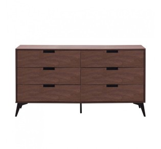 NUEZ PEDESTAL 6DRAWERS WALNUT 137x39xH83cm