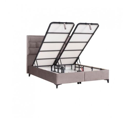 BRICK BED WITH STORAGE (FOR MATTRESS 160x200cm) MUSHROOM 05-450 215x165x121cm