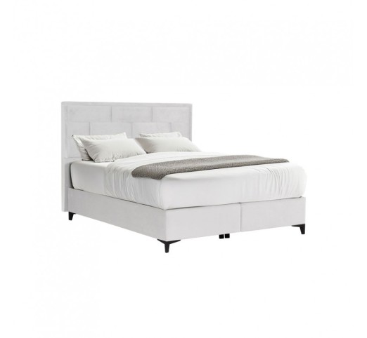 BRICK BED WITH STORAGE (FOR MATTRESS 160x200cm) OFF WHITE 16-450 215x165xH121cm