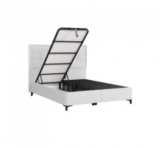 BRICK BED WITH STORAGE (FOR MATTRESS 160x200cm) OFF WHITE 16-450 215x165xH121cm