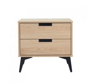 NEON NIGHTSTAND 2DRAWERS NATURAL 58x39xH55cm