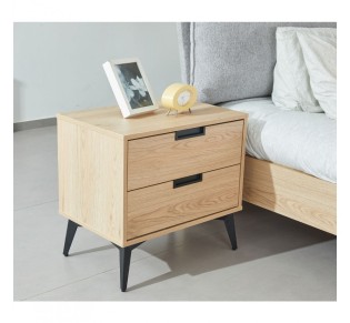 NEON NIGHTSTAND 2DRAWERS NATURAL 58x39xH55cm
