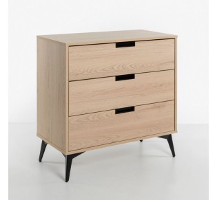 NEON COMMODE 3DRAWERS NATURAL 80x39xH83cm