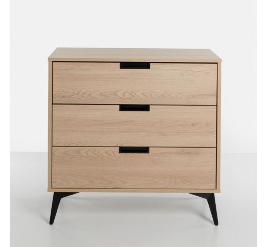 NEON COMMODE 3DRAWERS NATURAL 80x39xH83cm