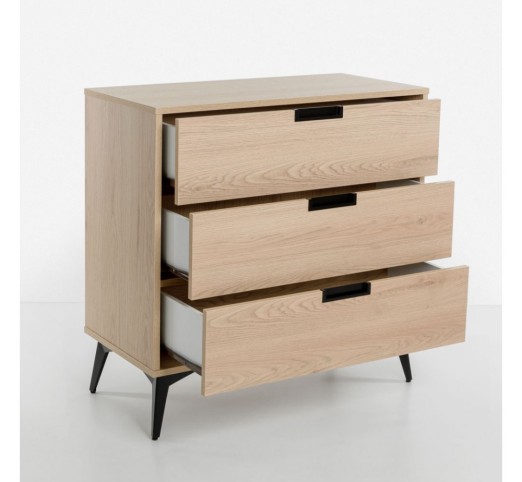 NEON COMMODE 3DRAWERS NATURAL 80x39xH83cm