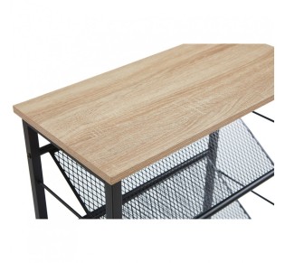 PLEXUS ΠΑΠΟΥΤΣΟΘΗΚΗ 3ΡΑΦΙΑ ΚΑΡΥΔΙ ΜΑΥΡΟ 60x30xH80cm