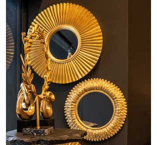 SAYAP MIRROR WALL 38,5x38,5x3cm POLYRESIN GOLD ANTIQUE