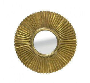 SOL MIRROR WALL 50x50xH3,5cm POLYRESIN GOLD ANTIQUE