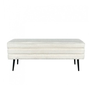SLICES STOOL WITH STORAGE WHITE 110x40xH44cm