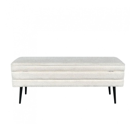 SLICES STOOL WITH STORAGE WHITE 110x40xH44cm
