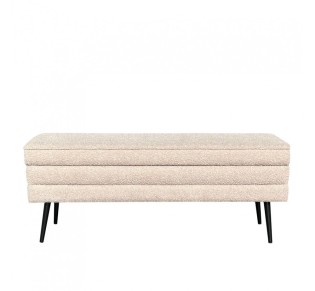SLICES STOOL WITH STORAGE LATTE 110x40xH44cm