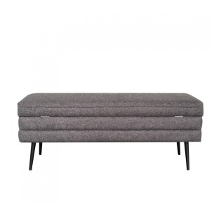 SLICES STOOL WITH STORAGE GREY 110x40xH44cm