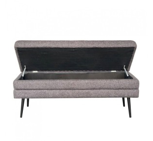 SLICES STOOL WITH STORAGE GREY 110x40xH44cm