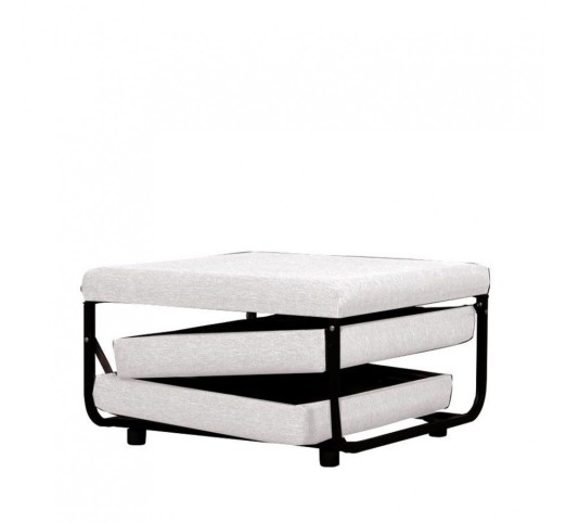 FOLD ΠΟΥΦ ΚΡΕΒΑΤΙ ΑΝΑΔΙΠΛΟΜΕΝΟ OFF WHITE 06-900 70x72xH43cm
