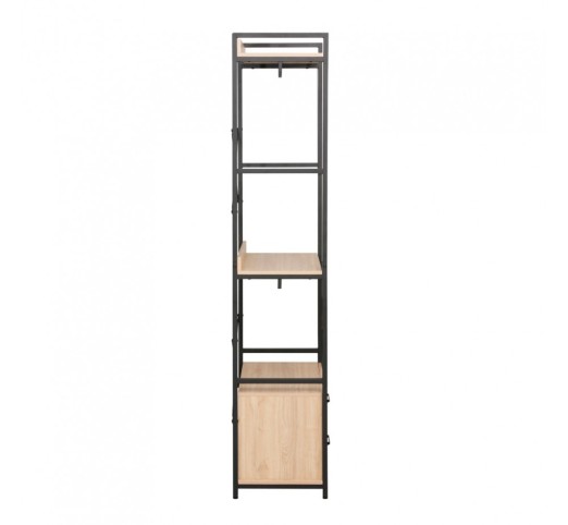 XENIA WARDROBE NATURAL BLACK 60x40xH200cm