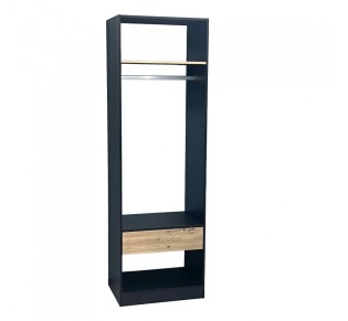 SYSTEM WARDROBE BLACK SONOMA 90x50xH180cm