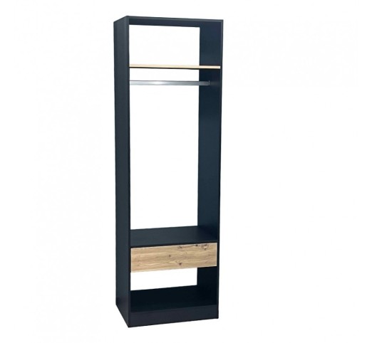 SYSTEM WARDROBE BLACK SONOMA 90x50xH180cm
