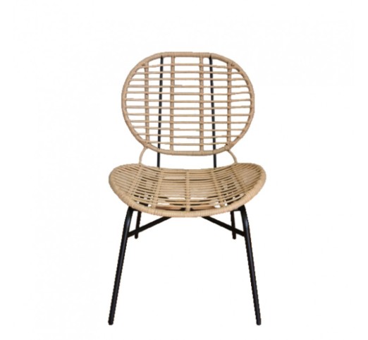 FOREST CHAIR PE WOVEN NATURAL BLACK 59x63xH87cm