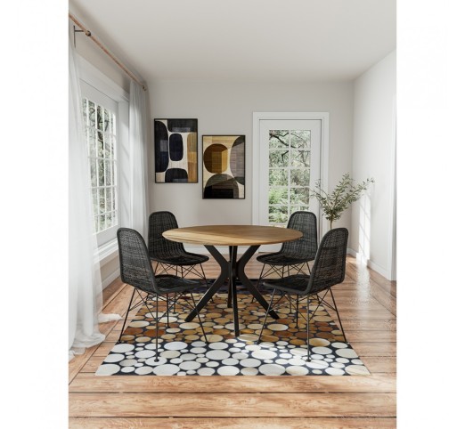 DENMARK CHAIR PE WOVEN BLACK BLACK 44x57xH81cm