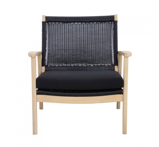 SALSA ARMCHAIR CUSHION BLACK 74,5x73xH75,8cm