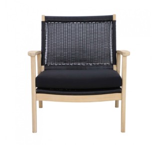 SALSA ARMCHAIR CUSHION BLACK 74,5x73xH75,8cm