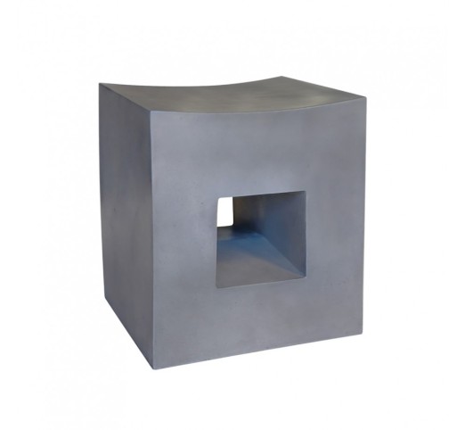 SQUARE STOOL CEMENT 43x40xH45cm