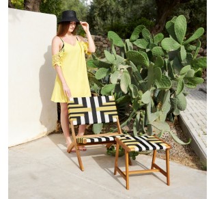 VERANO STOOL MULTICOLOR NATURAL 45x40xH40cm