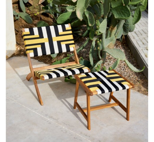 VERANO ΣΚΑΜΠΩ MULTICOLOR ΦΥΣΙΚΟ 45x40xH40cm
