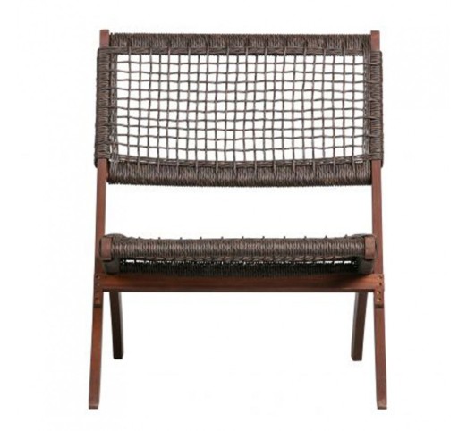 MESH CHAIR FOLDING BROWN ANTIQUE WALNUT 78x60xH72,5cm