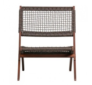 MESH ΚΑΡΕΚΛΑ ΠΤΥΣ/ΜΕΝΗ ΚΑΦΕ ANTIQUE ΚΑΡΥΔΙ 78x60xH72,5cm