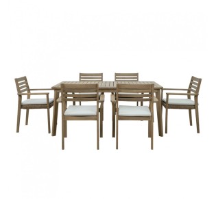 TOUJOUR DINING SET 6+1 ΦΥΣΙΚΟ