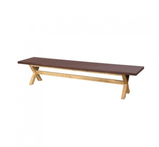 POMPEI BENCH RUST RED 200x40xH43,5cm