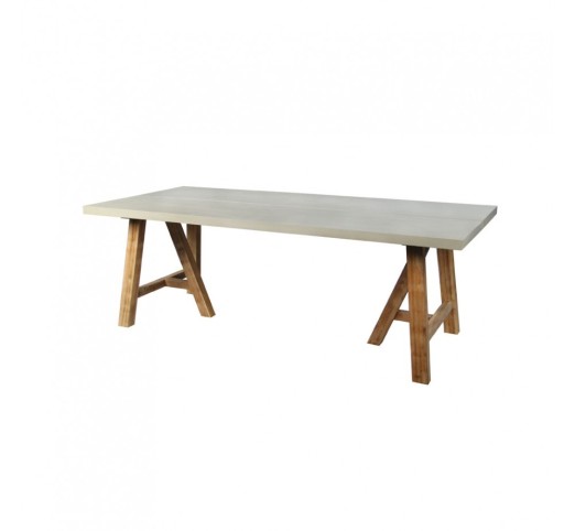 ERESOS ΤΡΑΠΕΖΙ CEMENT ΑΝΟΙΧΤΟ 200x100xH76cm