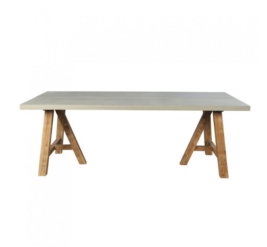 ERESOS TABLE CEMENT LIGHT 200x100xH76cm