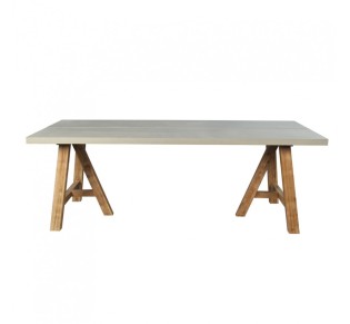 ERESOS ΤΡΑΠΕΖΙ CEMENT ΑΝΟΙΧΤΟ 200x100xH76cm