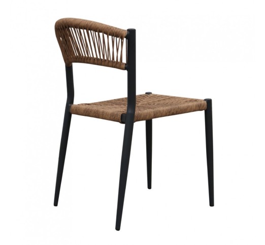 CARLA CHAIR BLACK WALNUT 46x61xH78cm