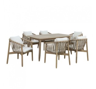 CORDA ΚΑΡΕΚΛΑ ΜΑΞΙΛΑΡΙ ΦΥΣΙΚΟ ΛΕΥΚΟ 63,5x60xH76cm
